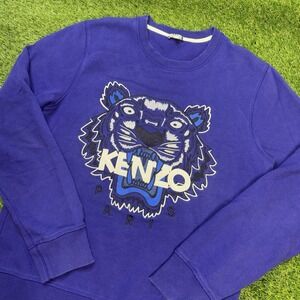Kenzo Paris‎ Blue Black Tiger Sweatershirt large